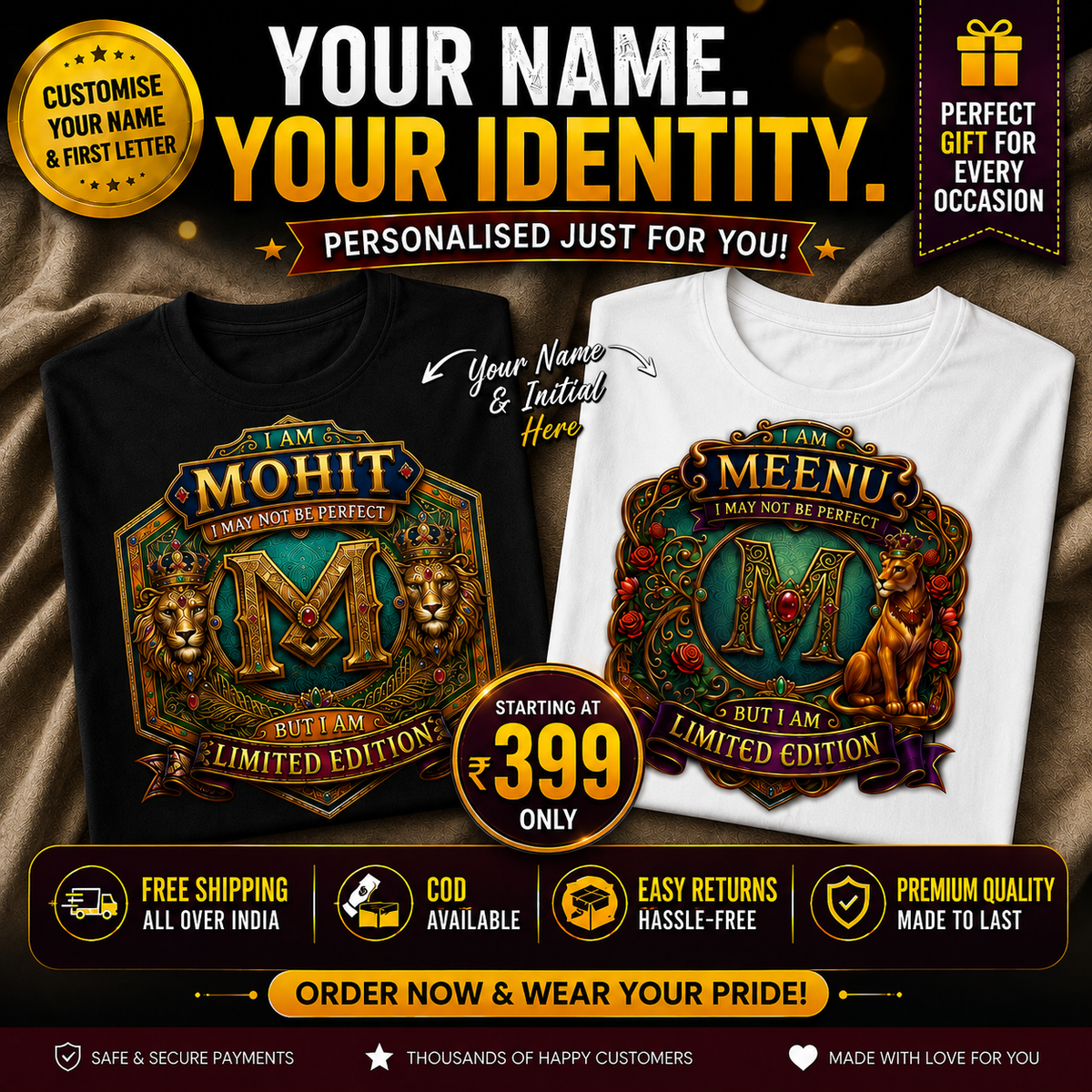 014- Personalise Your Name T-shirt