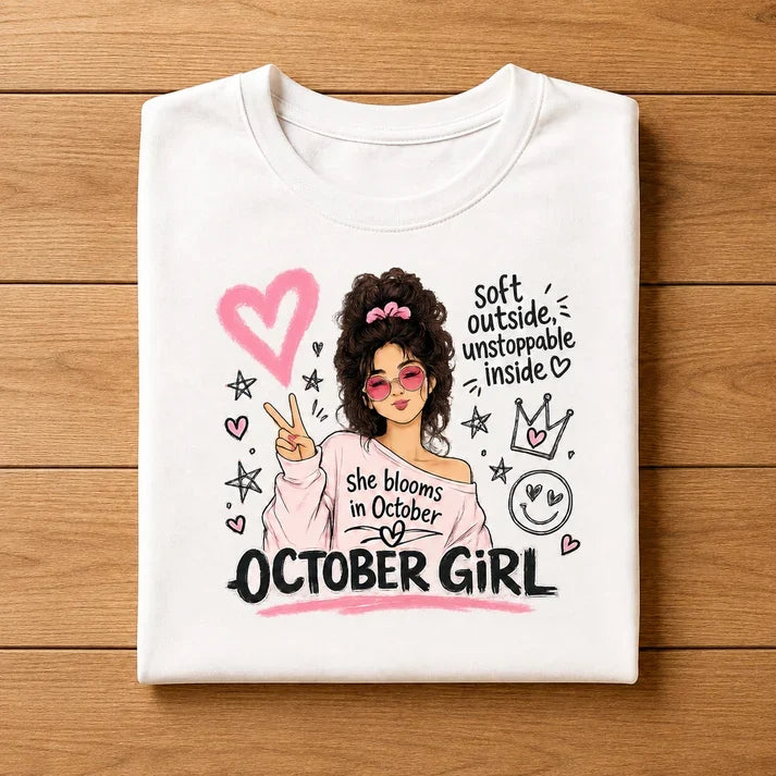 010-19- October Girl Tee | Soft & Unstoppable