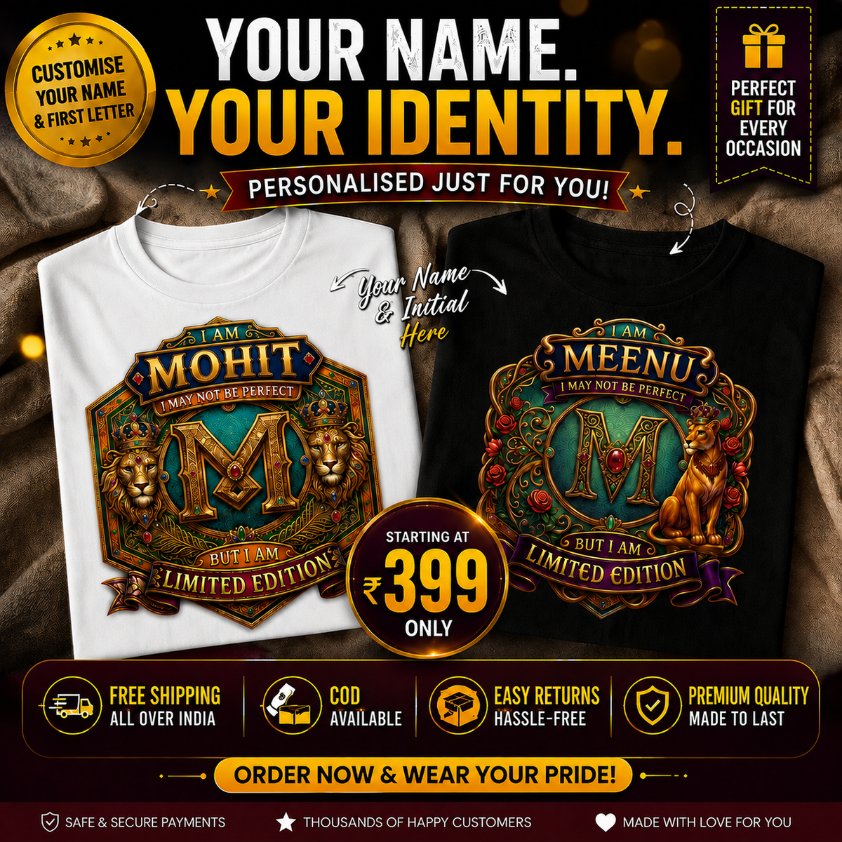 014- Personalise Your Name T-shirt